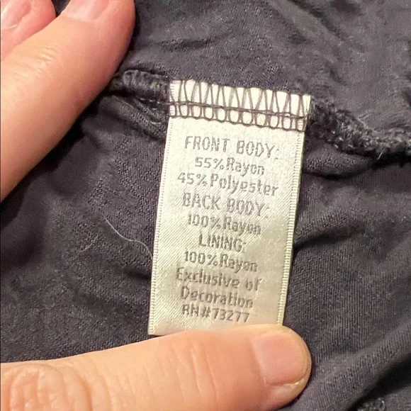 LC Lauren Conrad Dark Blue Ruffle Blouse - Picture 8 of 10